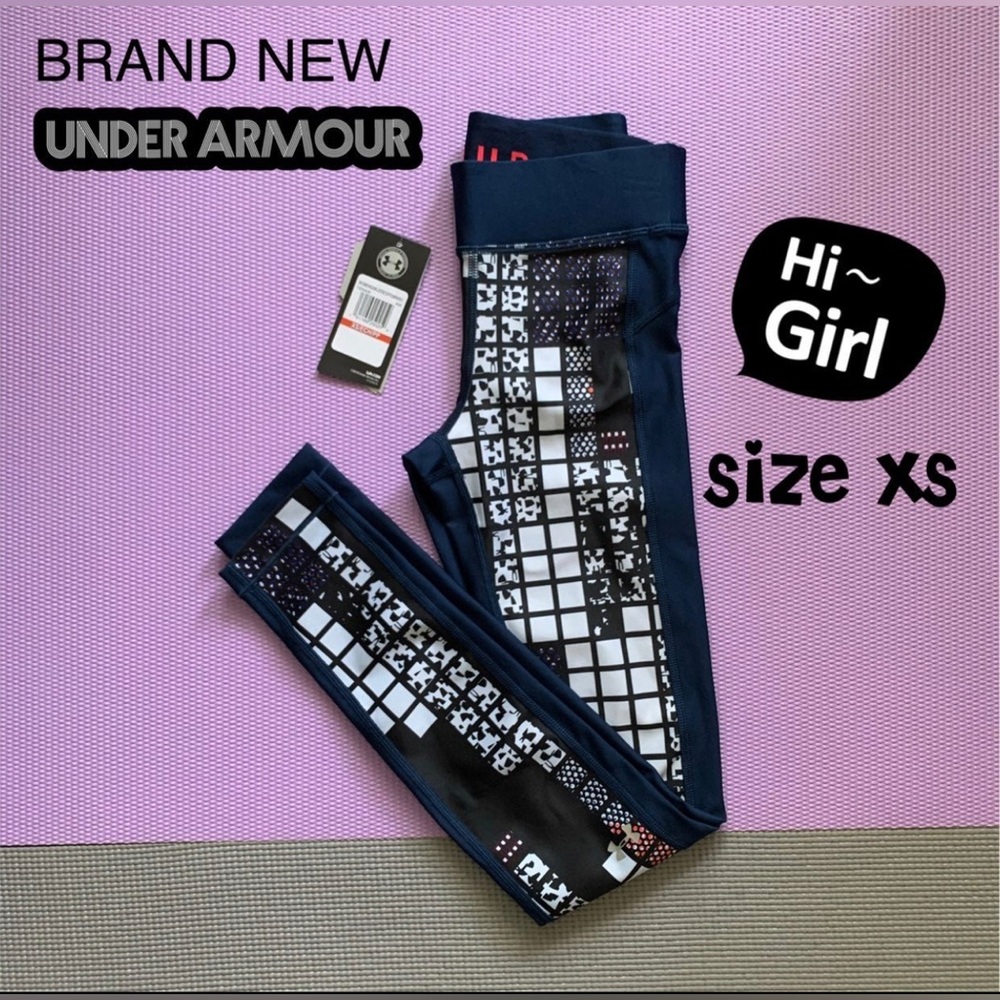 NEW Under Armour women leggings activewear pants, size XS, navy blue
